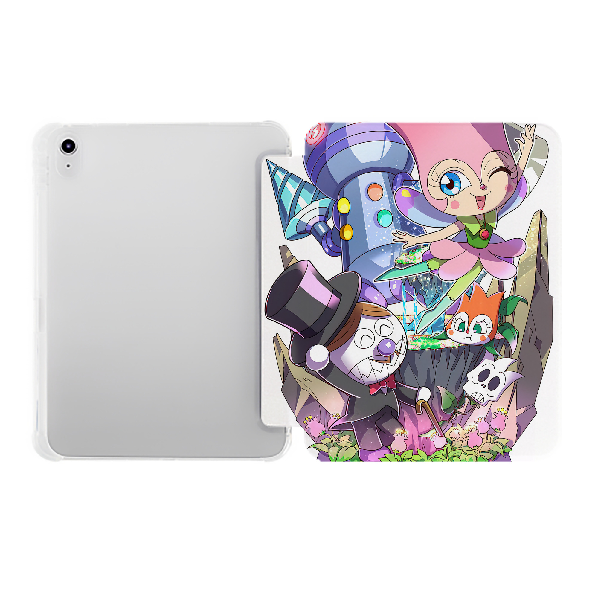 （画像用） アンパンマン Anpanman IPad ケース ペン収納付き 三つ折りスタンド PUレザー×シリコン 対応機種9.5/10.5/10.9インチ